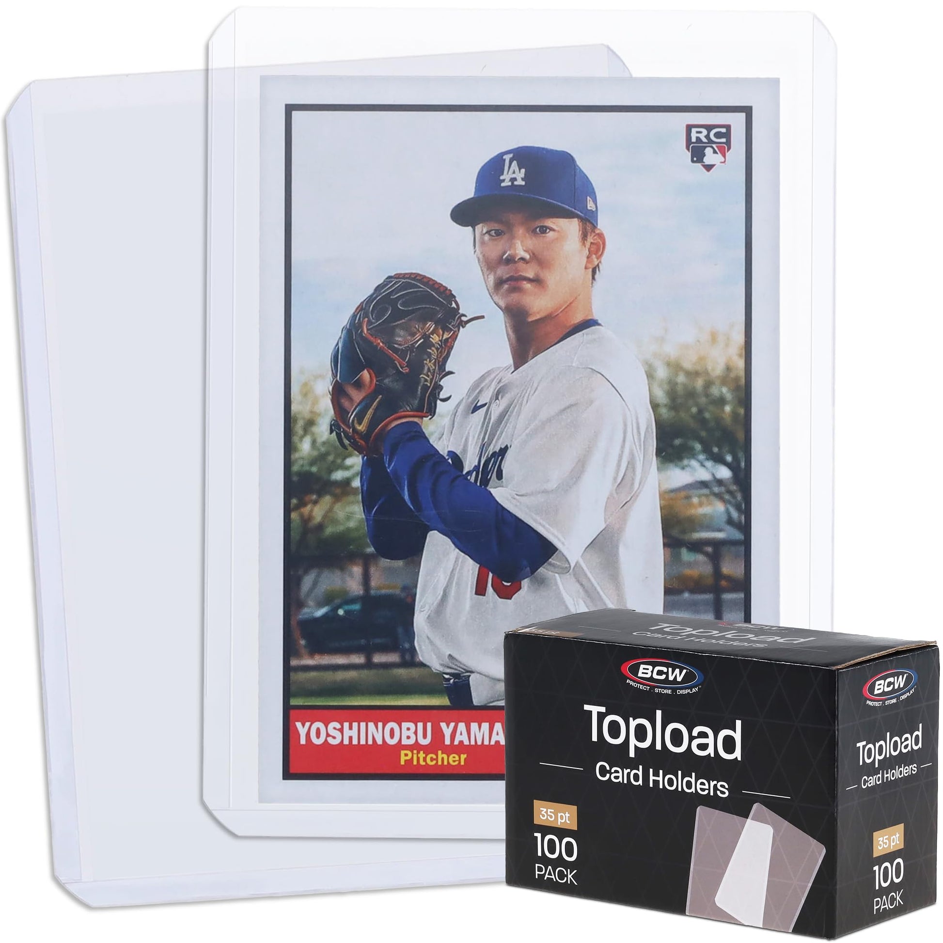 Buy now BCW 3x4 Standard Topload Card Holders | 100 Pack | Top Loaders for Cards | Rigid Card Protector | Fits Standard Size Cards Up to 20pt at indiglob india