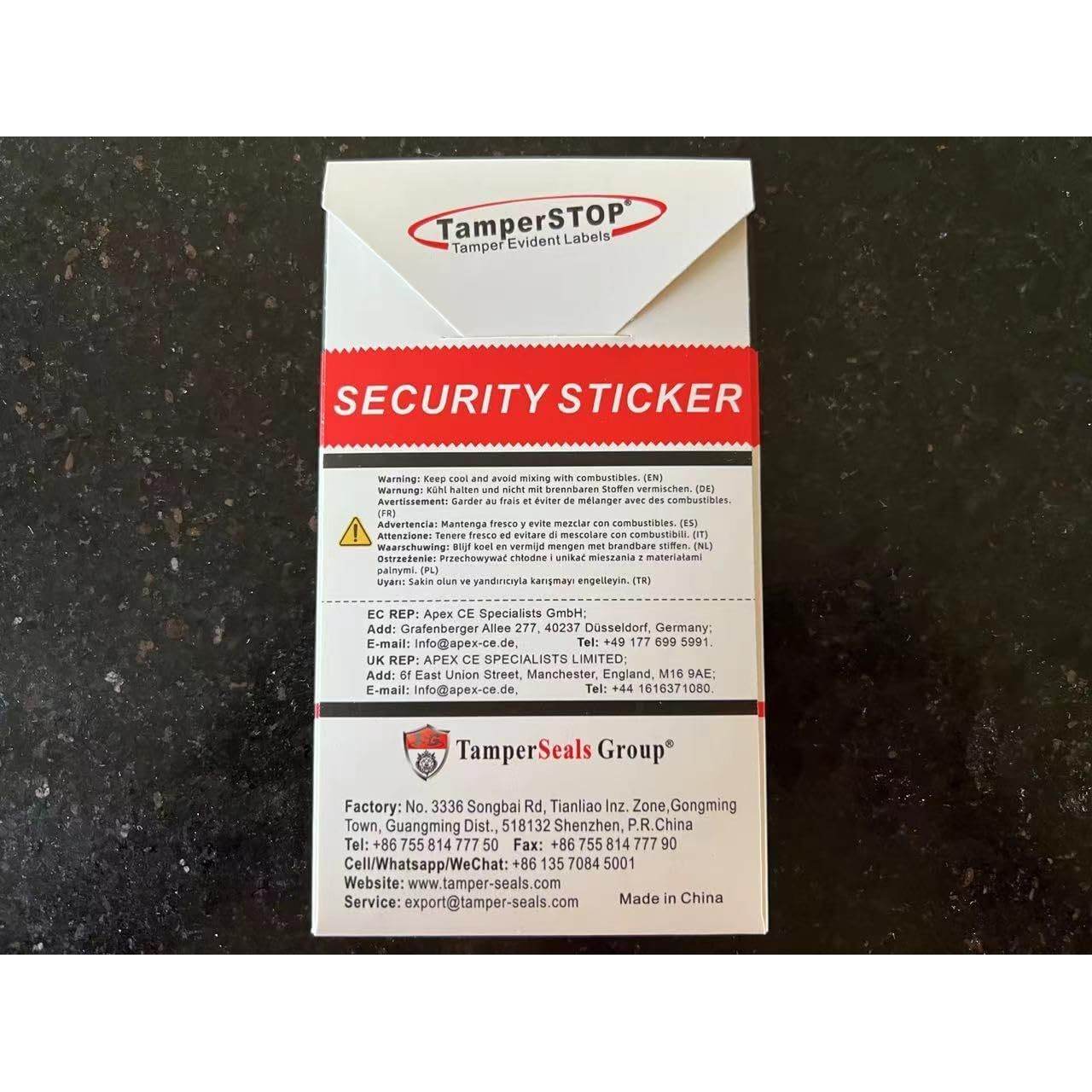 100pcs Non Transfer Tamper Resistant Security Warranty Void Labels/Stickers/Seals (Blue, 1 x 2 inches, Unique Nnumbers) - My Store