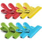 HOUSE AGAIN 12 Pack Stainless Steel Chip Bag Clips Covered with Silicone - NO More Sharp Edges - Color Coded for Food Bags - Air Tight Seal, Heavy Duty for Kitchen and Office, 3 Inches