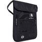 VENTURE 4TH Passport Holder Neck Wallet with RFID Blocking Nylon Lining - Hidden Neck Pouch for Travel (Black)