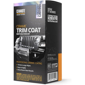 CERAKOTE® Ceramic Trim Coat Kit - Quick Plastic Trim Restorer - Ceramic Coating Guaranteed Restoration to Last Over 200 Washes – A Ceramic Coating, Not a Dressing