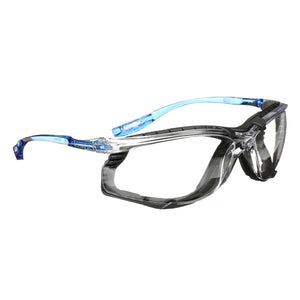 Buy now 3M Safety Glasses, Virtua CCS, ANSI Z87, Anti-Fog, Clear Lens, Blue Frame, Corded Ear Plug Control System, Removable Foam Gasket at indiglob india