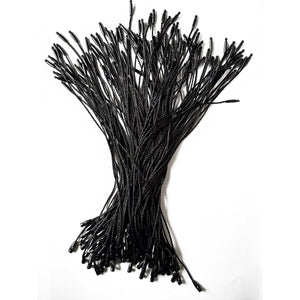 LGEGE 500 pcs 7.5-inch Black Hang Tag Nylon String Snap Lock Pin Loop Fasteners Hook Ties