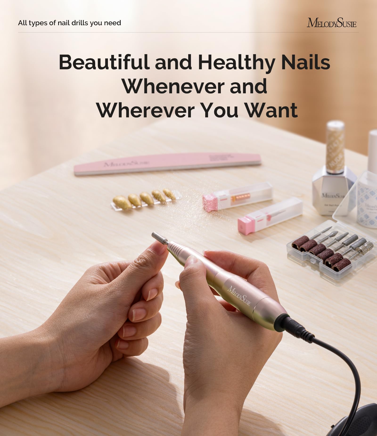 Buy now MelodySusie Pen-Shaped Portable USB Nail Drill, PC120I 20000RPM Electric Nail File with Compact Design for All Nail Care, Manicure Polishing, Shaping & Gel Removal at Home for Beginners at indiglob india