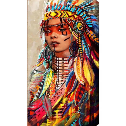 TOCARE Large Diamond Painting Kits for Adults Native Indian Woman, Full Drill Diamond Art Kits for Adults 15.7x31.5Inch, Full Drill Diamond Paintings Kits for Home Wall Decor