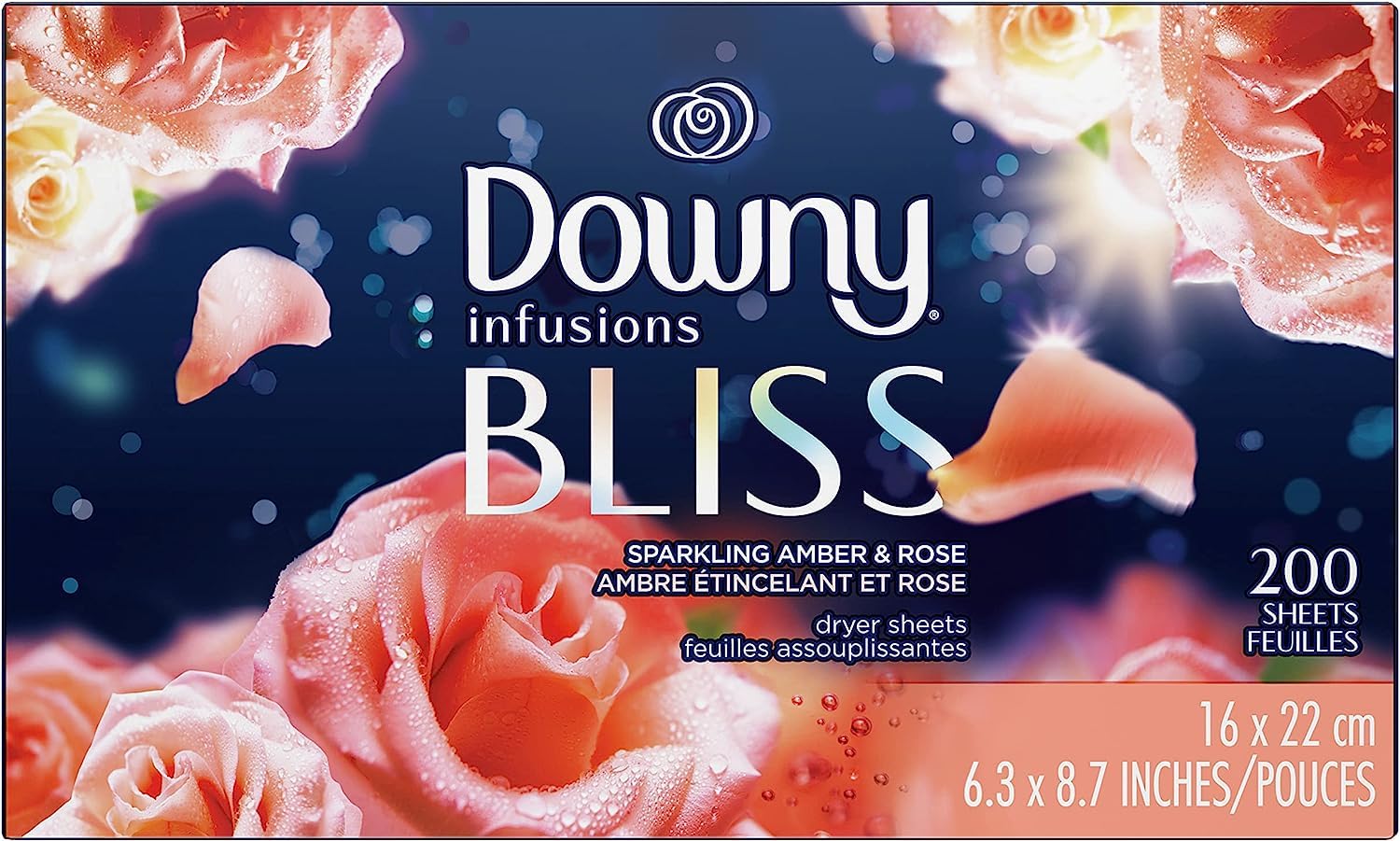 Buy now Downy Infusions Dryer Sheets Laundry Fabric Softener, Calm Scent, Lavender & Vanilla Bean, 200 Count at indiglob india