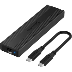 SABRENT USB 3.2 Type-C Tool-Free Enclosure for M.2 PCIe NVMe and SATA SSDs (EC-SNVE)