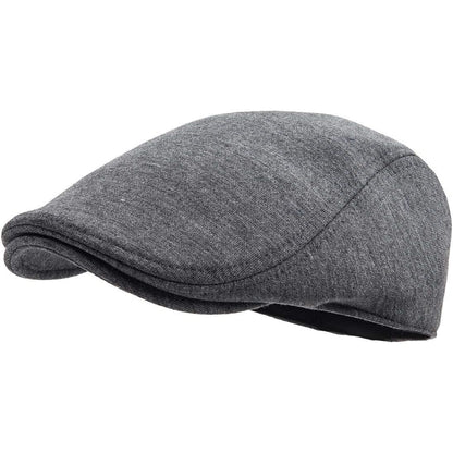 Men Cotton Newsboy Cap Soft Fit Cabbie Hat
