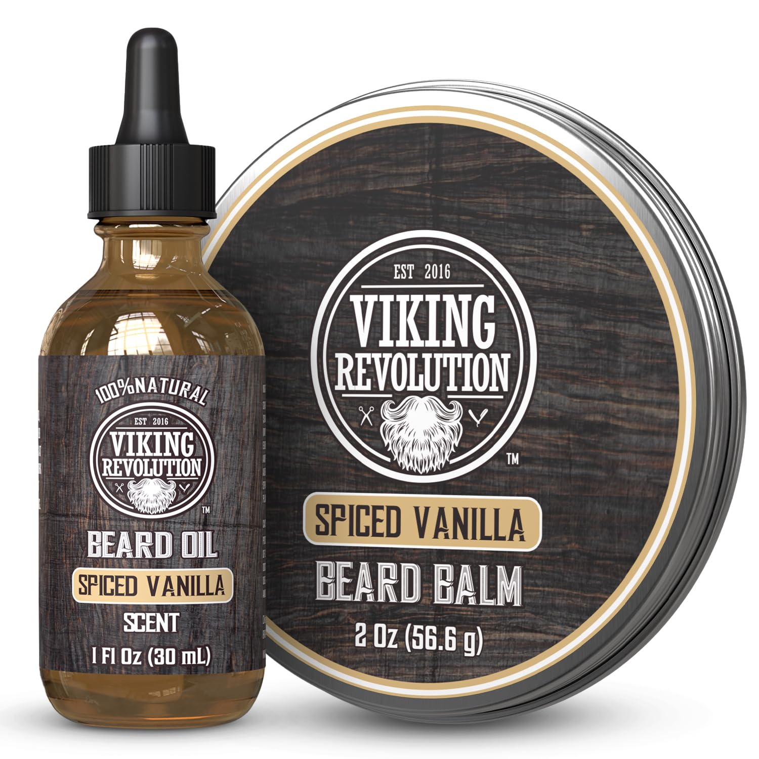 Buy now Viking Revolution Beard Oil with Clary Sage for Men - Natural Blend with Argan and Jojoba Oils for Softening, Strengthening, and Moisturizing Spiced Vanilla 1.5 Ounce (Pack of 2) at indiglob india