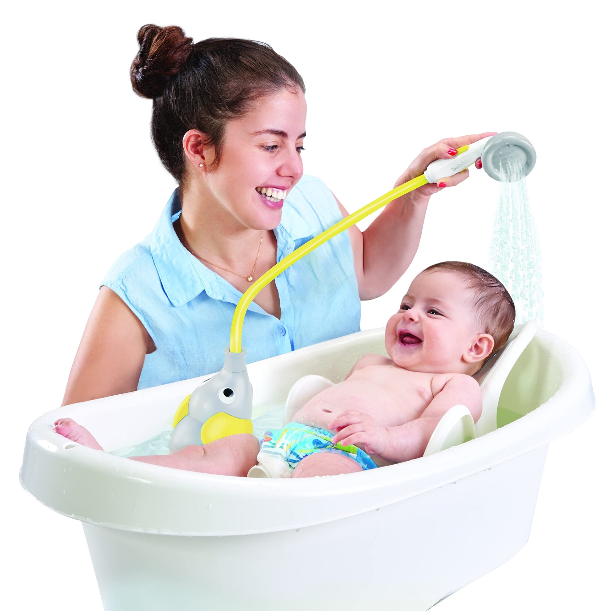 Buy now Yookidoo Baby Bath Shower Head - Elephant Water Pump and Trunk Spout Sprayer and Rinser-Control Water Flow from 2 Knobs Baby Bath Time Essentials for Newborn Babies in Tub Or Sink (Yellow) at indiglob india