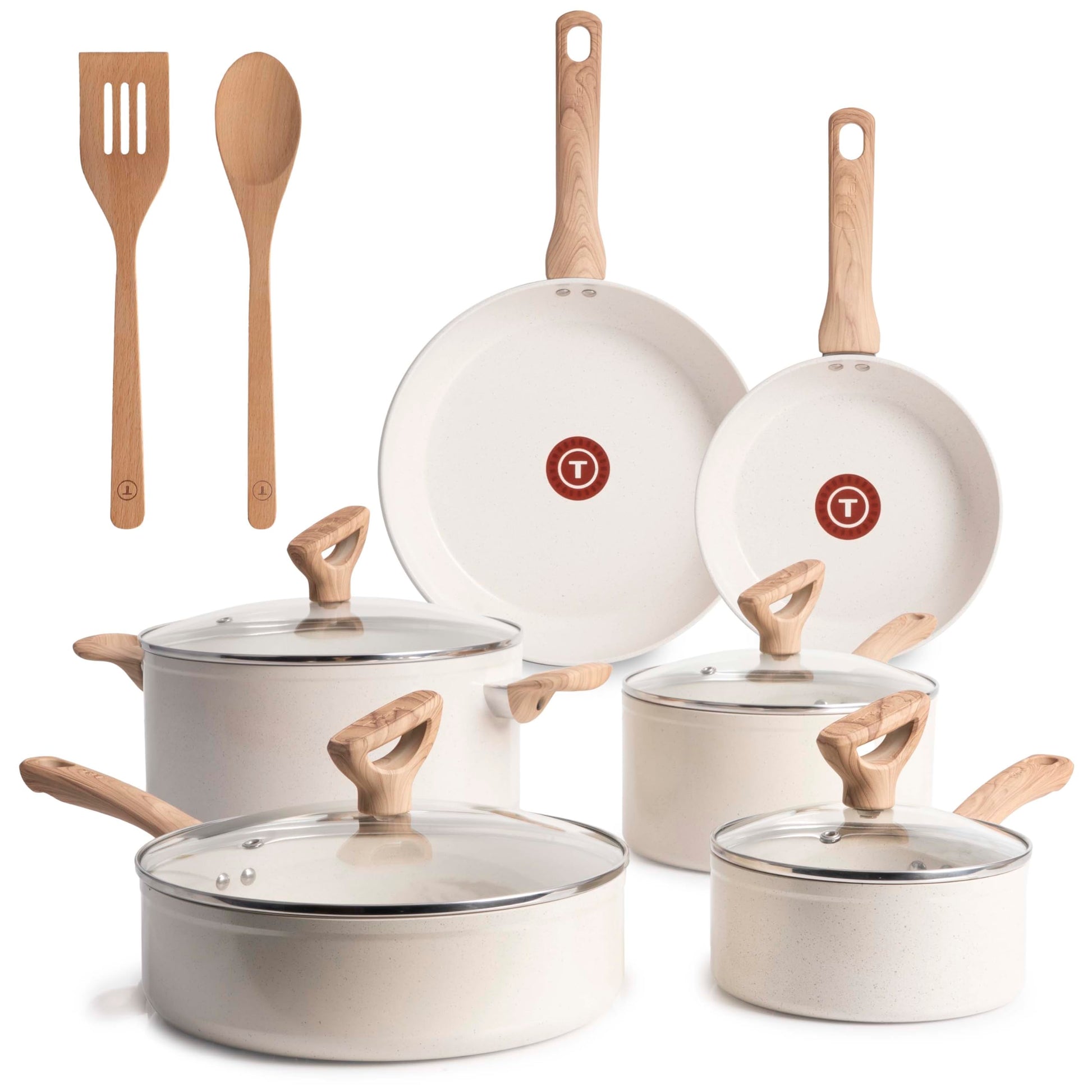 Buy now T-fal Signature Nonstick Cookware Set 12 Piece, Oven Broiler Safe 350F, Pots and Pans, Kitchen Cooking Set w/Fry Pans, Saucepans, Saute Pan, Dutch Oven, Griddle, Kitchen, Home, Dishwasher Safe, Black at indiglob india