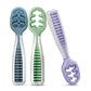 Buy now NumNum Baby Spoons Set, Baby Essentials Pre-Spoon GOOtensils for 6+ Months, First Stage Self-Feeding Spoons for Baby Led Weaning (BLW), Silicone Toddler Utensils, BPA-Free, 2 Pack Gray/Green at indiglob india