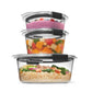 Buy now Rubbermaid Brilliance Food Storage Containers, Set of 5 (10 Pieces), BPA-Free, Leak-Proof, Clear Rounds (6-Piece) at indiglob india