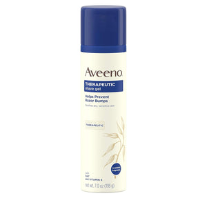 Buy now Aveeno Therapeutic Shave Gel with Oat and Vitamin E to Help Prevent Razor Bumps and Soothe Dry and Sensitive Skin, No Added Fragrances and Non-Comedogenic, 7 oz at indiglob india