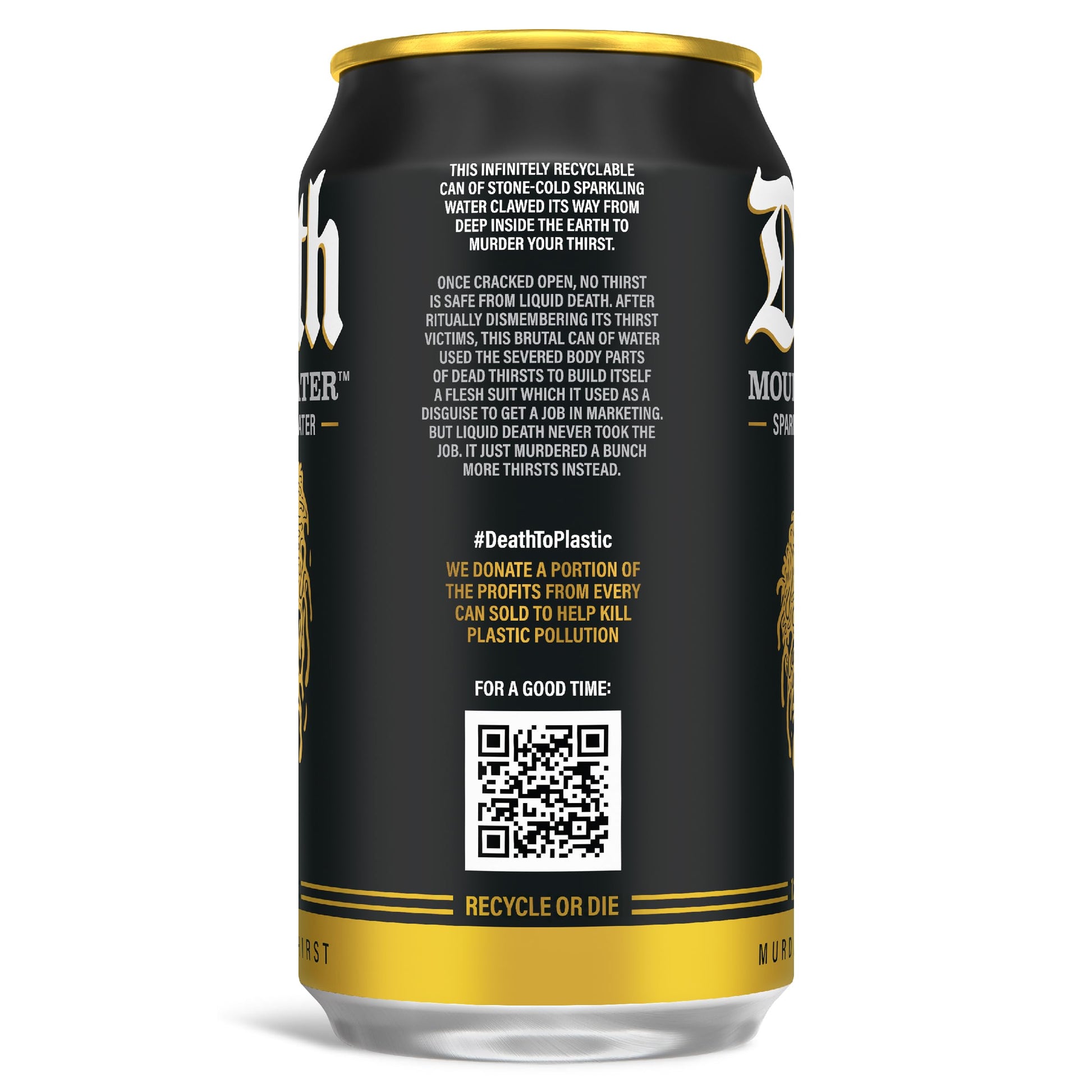 Buy now Liquid Death Sparkling Mountain Water, Real Mountain Source, Ice-Cold Cans, Infinitely Recyclable, 12 Fl Oz (Pack of 12) at indiglob india