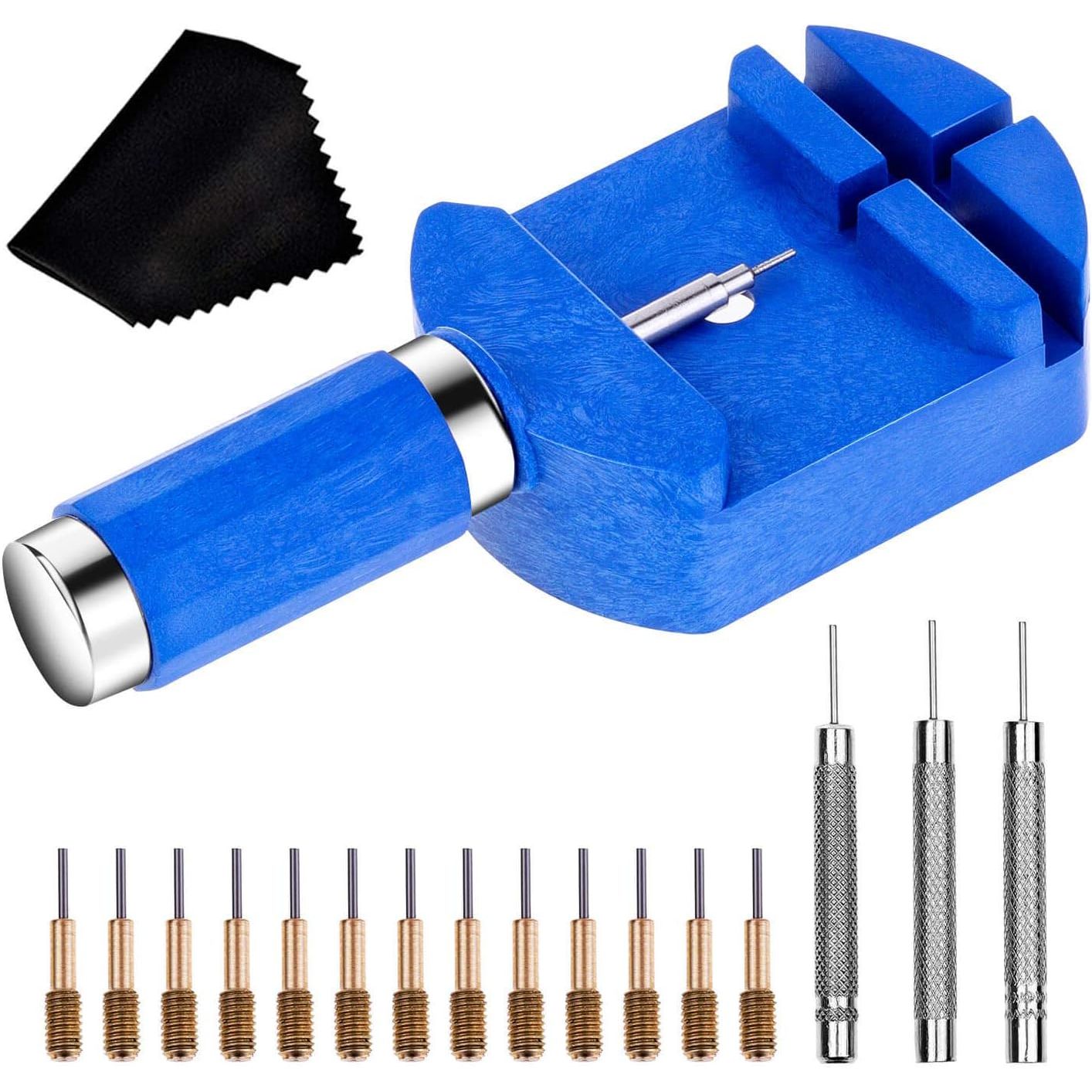 Buy now Cridoz Watch Link Removal Tool Kit - Replacement Pins and Pin Punches for Bracelet Sizing, Strap Adjustment and Repair at indiglob india