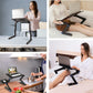 Buy now Adjustable Laptop Stand, Laptop Table Bed, Portable Lap Desk Foldable Table Workstation Notebook Riser Mouse Pad, Ergonomic Laptop Stand 2 CPU Cooling Fan, Best Gifts, Black laptop table at indiglob india