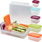 Bentology Bento Lunch Box Set w/ 5 Inner Removable Containers, Leak Proof, Food Prep & Snack Packing Compartments - Stackable, Microwave Safe Nesting Containers w Lids, Easy to Clean & Store