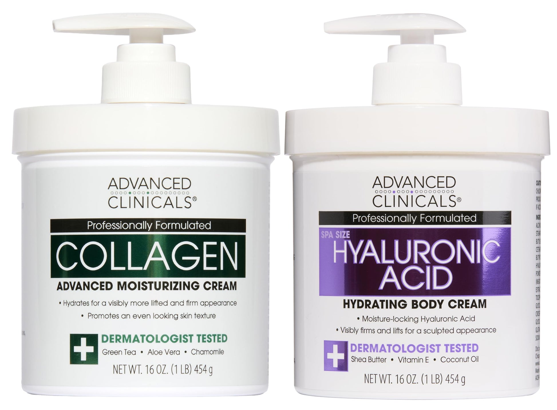 Buy now Advanced Clinicals Manuka Honey Body Cream For Women & Men | Body Butter Lotion For Extremely Dry Skin | Collagen Cream | Skincare Moisturizer Hydrating Balm Improves Look Of Aging Skin, 16 Ounce Collagen + Hyaluronic Acid Cream Set 2 Piece Set at indiglob india