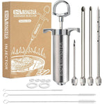 BSQ MONSTER Meat Injector Syringe Kit with 4 Professional Marinade Injector Needles for BBQ Grill Smoker, Turkey and Brisket; 2-oz Large Capacity, Including Paper User Manual, Recipe E-Book (PDF) - My Store