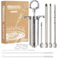 BSQ MONSTER Meat Injector Syringe Kit with 4 Professional Marinade Injector Needles for BBQ Grill Smoker, Turkey and Brisket; 2-oz Large Capacity, Including Paper User Manual, Recipe E-Book (PDF)