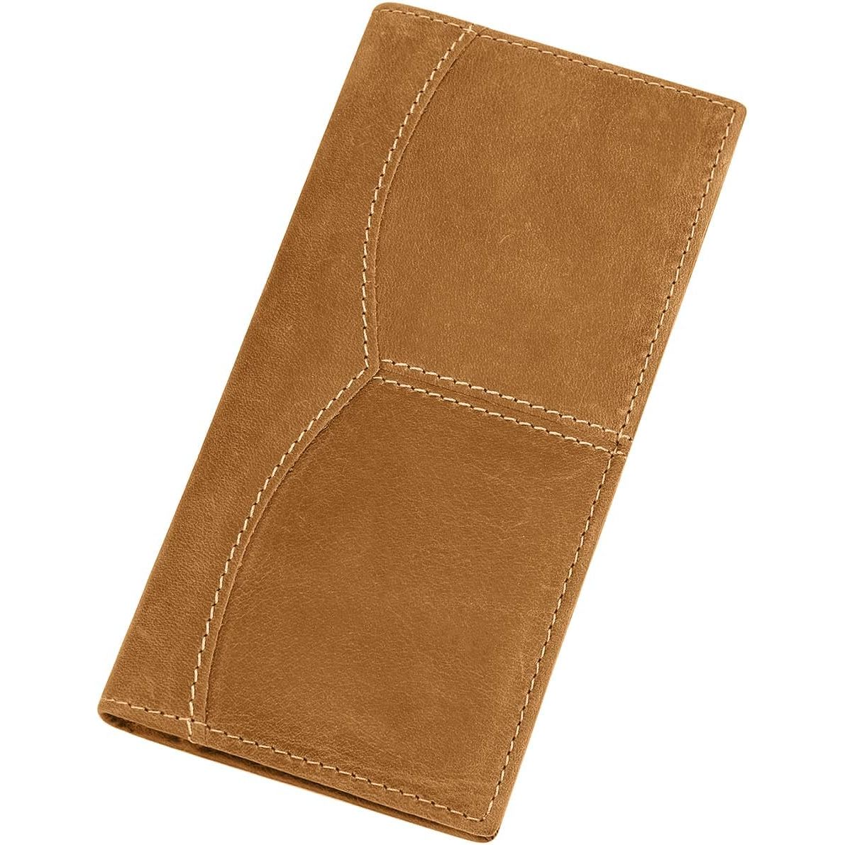 Itslife Men's RFID Vintage Look Genuine Leather Long Bifold Wallet Checkbook Wallets for Men