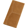 Itslife Men's RFID Vintage Look Genuine Leather Long Bifold Wallet Checkbook Wallets for Men - Light Brown