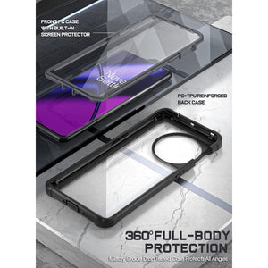 Poetic Guardian Case Compatible with OnePlus 11 5G 6.7 inch [20FT Mil-Grade Drop Tested], Full-Body Hybrid Shockproof Protective Rugged Clear Cover Case with Built-in Screen Protector, Black/Clear