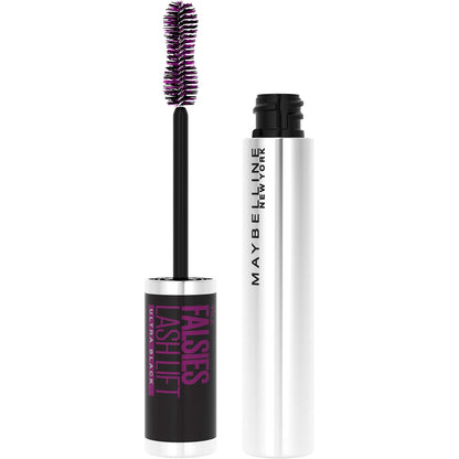 Maybelline The Falsies Lash Lift Washable Mascara Volumizing, Lengthening, Lifting, Curling, Multiplying, Eye Makeup, Blackest Black, 1 Count