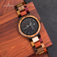 BOBO BIRD Wood Watches Colorful Wood WristWatches Week & Date Display Multifunction Handmade Quartz Watch Sport Chronograph Unique Wristwatch for Men Women