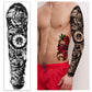 Extra Large waterproof Temporary Tattoos 8 Sheets Full Arm Fake Tattoos and 8 Sheets Half Arm Tattoo Stickers for Men and Women (22.83"X7.1")