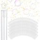 Wedding Bubbles Bulk - White Heart Top Wands (100 Count) Individual Mini Bubble Wand Favors for Weddings, Celebration Party Favor for Guests - Stock Your Home