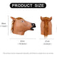 MOLEZU Horse Head Mask for Adult, Brown Horse Head Latex Animal Mask, Novelty Halloween Costume for Masquerade Party.