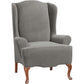 SureFit Stretch Morgan - Wing Chair Slipcover - Gray (SF45358)