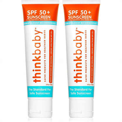 Thinkbaby - SPF 50+ Braod Spectrum Organic Sunscreen - 3 oz - 2 pack