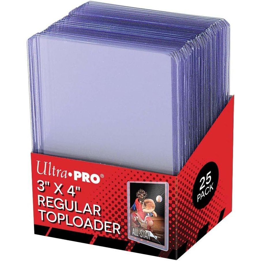 Ultra Pro 25 3 X 4 Top Loader Card Holder for Baseball, Football, Basketball, Hockey, Golf, Single Sports Cards Top Loads