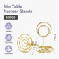 Table Number Holders 20Pcs - 2 Inch Mini Place Card Holder Short Table Number Stands for Wedding Party Graduation Reception Restaurant Home Centerpiece Decorations Office Memo (Gold)