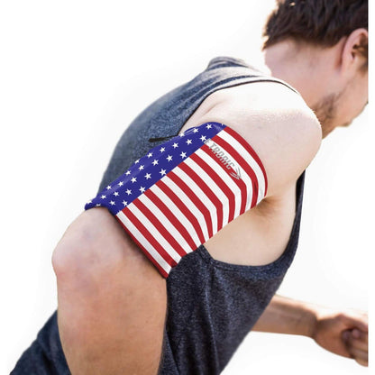 E Tronic Edge Phone Holder for Running, Cell Phone Arm Bands with Reflective Logo, Phone Strap Armband Fits iPhone and Android, Use for Running, Walking, Hiking and Biking, Black, Large