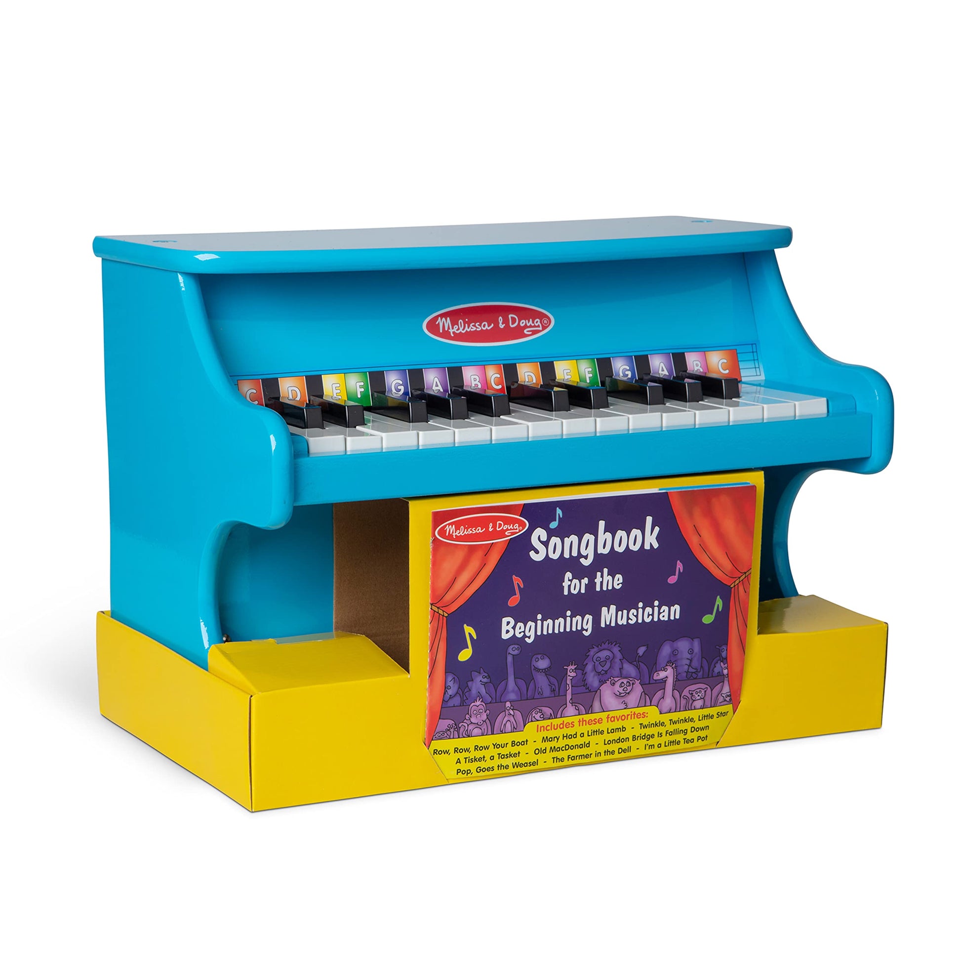 Buy now Melissa & Doug Learn-to-Play Piano with 25 Keys and Color-Coded Songbook - Blue at indiglob india