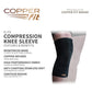 Copper Fit Elite Knee Compression Sleeve Knee Brace, Black (Small/Medium 12"-16") | One Knee Sleeve Included