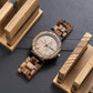 BOBO BIRD Week and Date Multi-Functional Display Men's Zebra Wooden Quartz Watch Lightweight Handmade Casual Wristwatches with Gift Box
