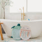 Buy now Copper Pearl Oceana Bath Toy Organizer with Suction Cups Extra-Large Mesh Bath Toy Holder for Bathtub, Quick-Dry Bath Toy Storage Net, Convenient Bath Toy Net for Tub - Cora at indiglob india
