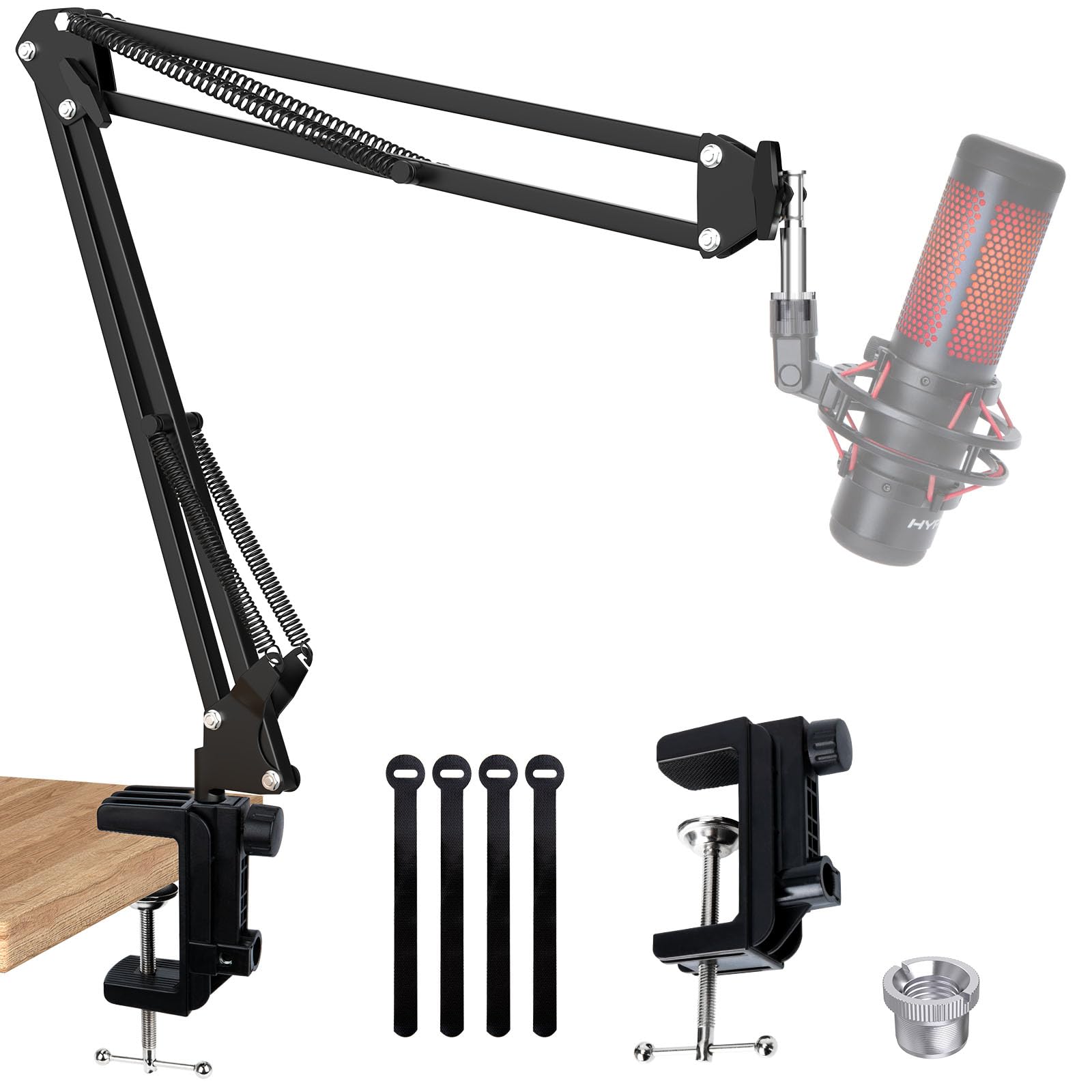 Buy now Microphone Wall Mount Boom Arm - Microphone Wall Mount for Mic holder，Horizontal Mounting Wall，Space Saving Desktop Metal Mic Stand Clamp by SUNMON at indiglob india