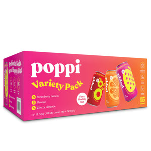 Buy now Poppi Variety Pack, 12 oz, 15-Count at indiglob india