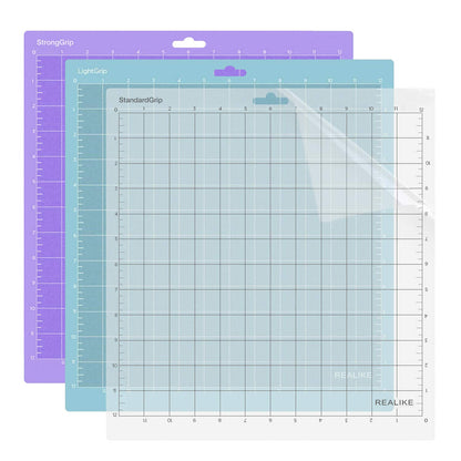 Buy now REALIKE 12x12 Cutting Mat Compatible with Cricut Maker 3/Maker 4/Maker/Explore 3/4/Air 2/Air/One(3 Mats), Gridded Adhesive Non-Slip Cut Mat for Crafts, Quilting, Sewing and All Arts (Variety) Variety 12*12 (3 Mats) Variety at indiglob india