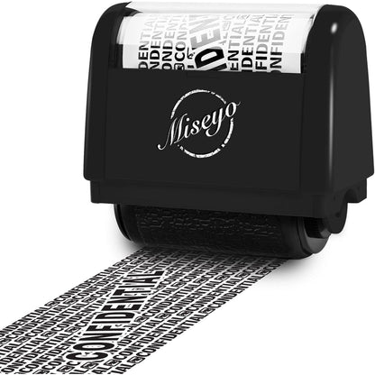 Miseyo Wide Roller Stamp Identity Theft Stamp 1.5 Inch Perfect for Privacy Protection - Yellow