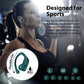 bmanl Wireless Earbuds Bluetooth Headphones 48hrs Play Back Sport Earphones with LED Display Over-Ear Buds with Earhooks Built-in Mic Headset for Workout Green