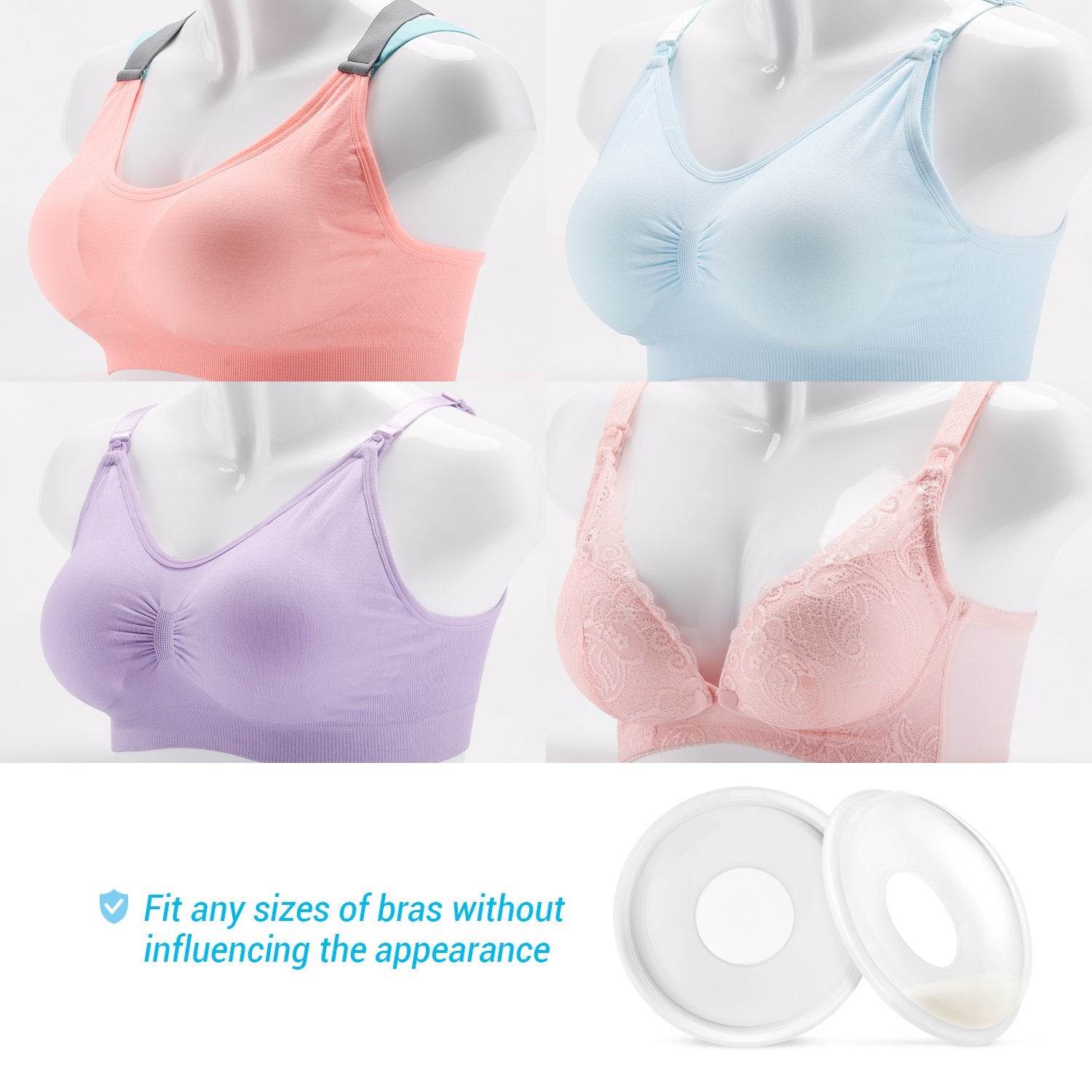 Breast Shells, Nursing Cups, Milk Saver, Protect Sore Nipples for Breastfeeding, Collect Breastmilk Leaks for Nursing Moms, Soft and Flexible Silicone Material, Reusable, 2-Pack - My Store