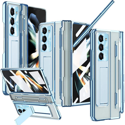NINKI Compatible Samsung Galaxy Z Fold 5 Case with S Pen Holder & S Pen,Screen Protector Hinge Case for Samsung Z Fold 5 Case with Kickstand,Samsung Z Fold 5 5g Case Galaxy Fold 5 5g Phone Case Blue