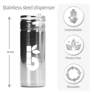 Natural Silk Dental Floss | Candelilla Wax Tooth Floss | Natural Dental Tape | Plastic Free Dental Floss | Eco Floss | Stainless Steel Dispenser | Zero Waste Floss | Silk Floss Mint | 55 yd | Bambaw